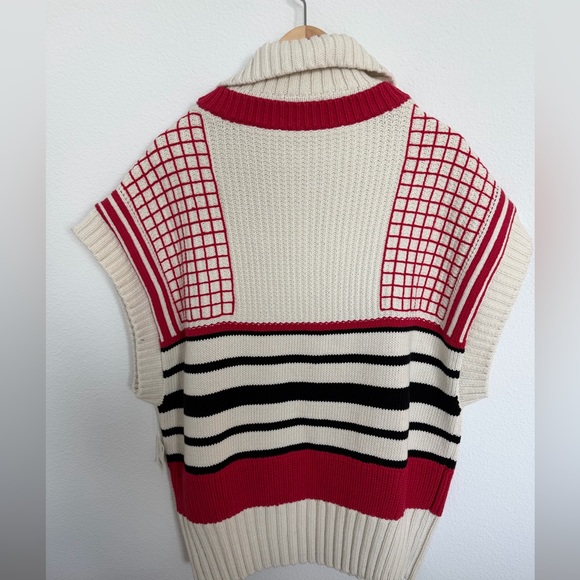 NWT Anthropologie Maeve x NUULY Tennis Twofer Sweater Large Athleisure - Picture 5 of 5